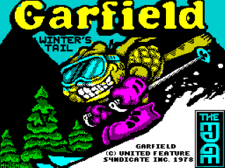 Garfield: Winter's Tail title screen for ZX Spectrum